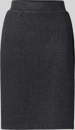 Soyaconcept Knielanger Rock mit Eingrifftaschen Modell VINJA in Dunkelgrau Melange, Größe XXL