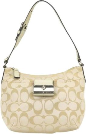 Coach Borsa a spalla Pre-owned Signature - - Pre-owned - Donna - Beige - ONE SIZE