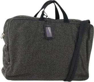 Prada Pre-owned Vintage Boston Tas - Dames - Vintage Weekendtas - Grijs - ONE Size - Leer - Vintage