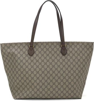 Gucci Beige Gg Supreme Leather Tote Bag (Pre-Owned)