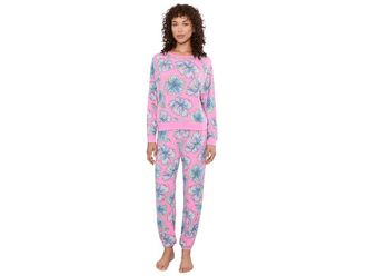 Honeydew Intimates Star Seeker Long Set Womens Pajama Sets Rosette Floral : SM, Elastane/Polyester/Rayon