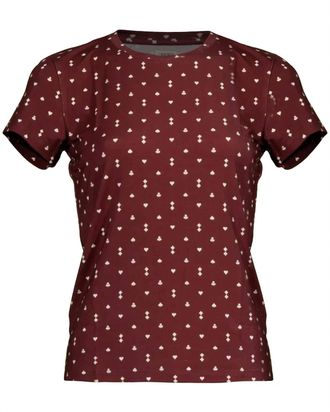 L'agence Womens Ressi Playing Card Crew Shirt In Black Cherry