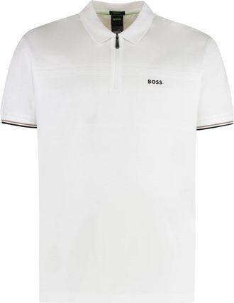 HUGO BOSS Polo Shirt van Katoen - Heren - Polos - Wit - XS - Katoen - Tops