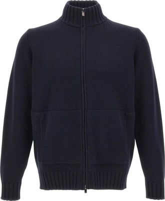 FILIPPO DE LAURENTIIS C&aacute;rdigan con cremallera completa - Knitwear - Hombre - Azul - 2XL