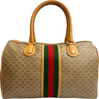Gucci Tweedekans Micro Gg Supreme Web Boston Bag