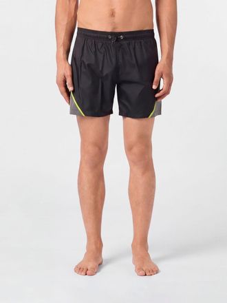 Plein Sport Shorts da mare in poliestere con vita elasticizzata e coulisse