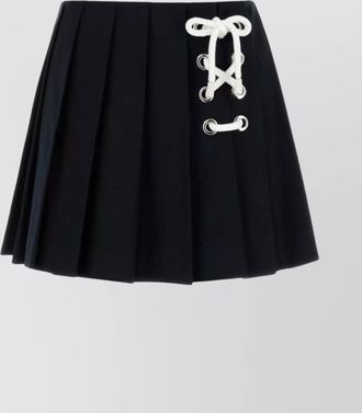 Prada midnight blue drill mini skirt