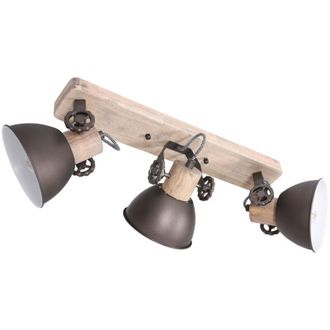 Steinhauer Mexlite - Foco - Gearwood - Verde - Metal Madera De Caucho - Foco