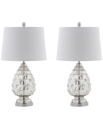 Jonathan Y Designs Jonathan Y Set Of 2 Artichoke 25.5In Glass Led Table Lamps