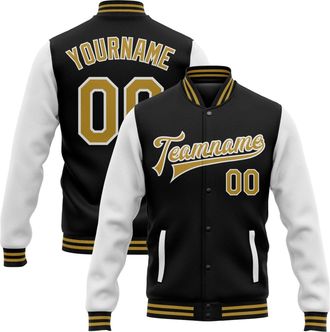 Generic Custom Fashion Varsity Jacket Cotton Blend Letterman Baseball Jacket Unisex Coats Personalized Name Number Personalized Bomber Jackets