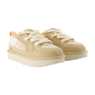 UGG Womens Lo Lowmel Sneaker Beige Calfskin