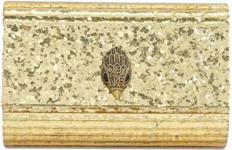 Kurt Geiger Gouden Adelaar Clutch Tas met Ketting - Dames - Clutches - Geel - ONE Size - Tassen