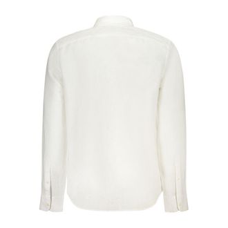 Timberland Linen-Cotton Button-Down Shirt - White