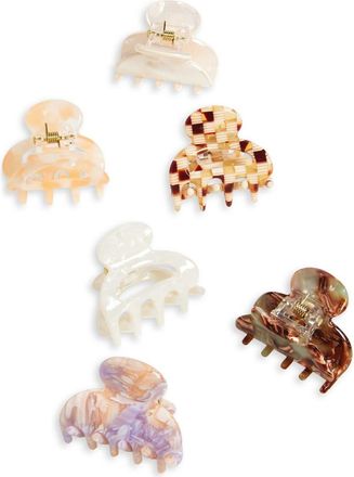 Tasha Assorted 6-Pack Jaw Hair Clips in Pink Multi at Nordstrom
