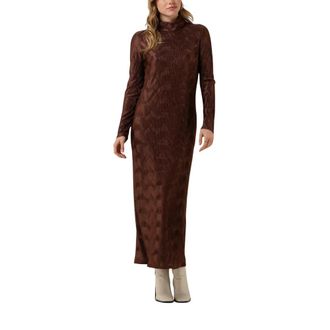 Another Label Alaiya Maxi Jurk - Dames - Maxi kleedjes - Bruin - XS - Kleedjes