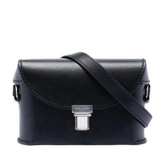Saint Laurent Pre-owned Cross Body Bags, female, Black, Size: ONE SIZE Pre-owned Leather Crossbody Bag