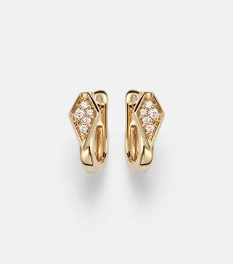 Stone and Strand Pendientes Knife Edge Kite de oro de 14 ct con diamantes