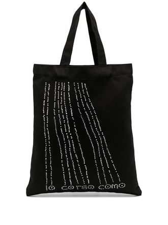 10 Corso Como logo print cotton tote - women - Cotton - OS - Black