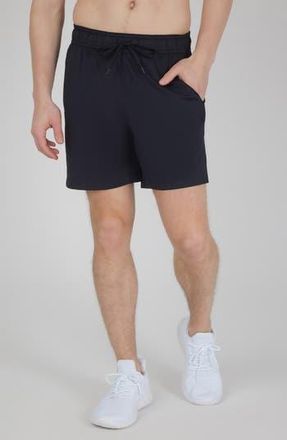 90 Degree by Reflex Power Piqu&eacute; Stretch Knit Shorts in Black at Nordstrom Rack, Size Xx-Large