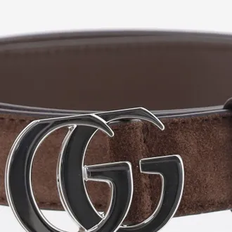 Gucci Suede Belt - Brown
