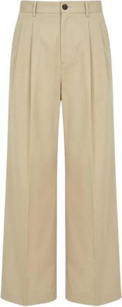 Jil Sander Wijde broek - Heren - Wijde Broeken - Beige - L - Broeken