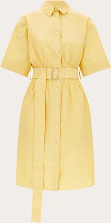 Ferragamo Donna Chemisier in cotone e seta Giallo