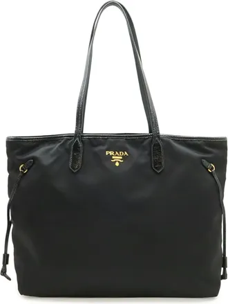 Prada Black Nero Nylon Shoulder Bag Tote Bag (Pre-Owned)