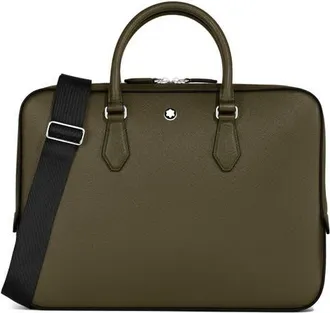 Montblanc Satorial Thin Leather Document Case in Khaki at Nordstrom