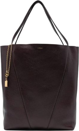 Chlo&eacute; Spin Tote Bag - Dames - Shoppers - Paars - ONE Size - Leer - Tassen