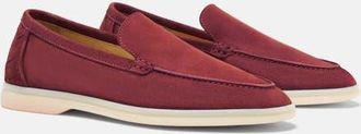 Scarosso Ludovica Woven Loafers in Ruby - Suede at Nordstrom, Size 39.5