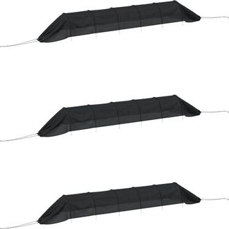 vidaXL T&uacute;neles De Malla 3 Uds De Acero Y Polietileno Negro Vidaxl