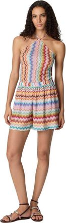 Missoni Short Jumpsuit In Lam&eacute; Viscose With Pixel-effect Zigzag Pattern in Multicoloured at Nordstrom, Size 38 It