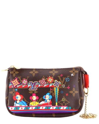 Louis Vuitton Pochette Accessoires Limited Edition Vivienne Xmas Monogram Mini (Authentic Pre-Loved)