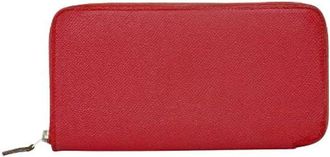 Herm&egrave;s Pre-owned Wallets, female, Red, Size: ONE SIZE Pre-owned Azap zip around wallet