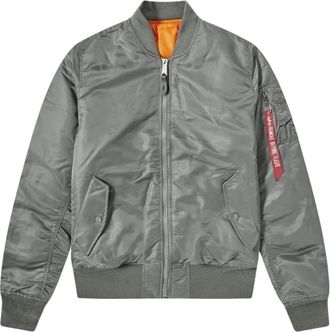 Alpha Industries Jassen - Heren - Bomber jackets - Grijs - S - Nylon - Jassen