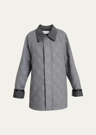 Gabriela Hearst Clarence Quilted Wool-Cashmere Barn Jacket