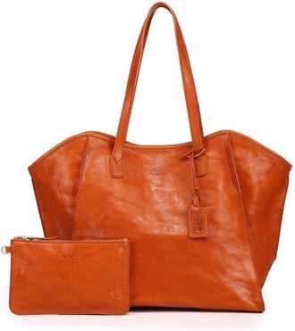 OLD TREND Iris Large Leather Carryall Tote in Caramel at Nordstrom