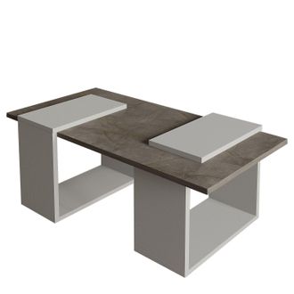 Hanah Home Tavolino In Legno matris - 90 X 46 X 37 Cm - Grigio