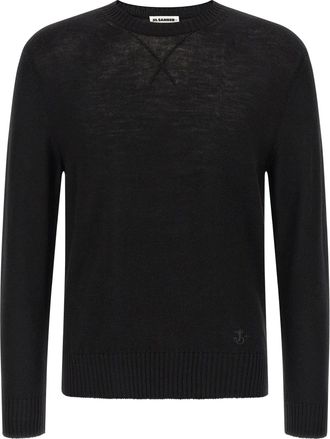 Jil Sander Black Fine Knit Merino Sweater