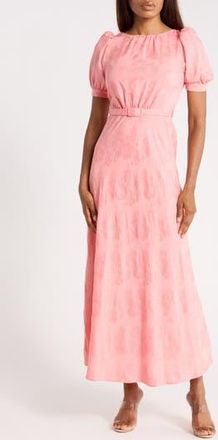 L.k. Bennett Pearl Puff Sleeve Maxi Dress in Rose at Nordstrom Rack, Size 6 Us / 10 Uk