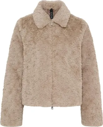 Notyz Notyz, Dames, Jassen, Beige, Maat: 2XL Poliester