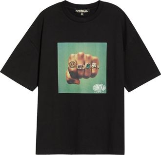 Criminal Damage Fist of Gold Crewneck T-Shirt in Black at Nordstrom, Size Xx-Large
