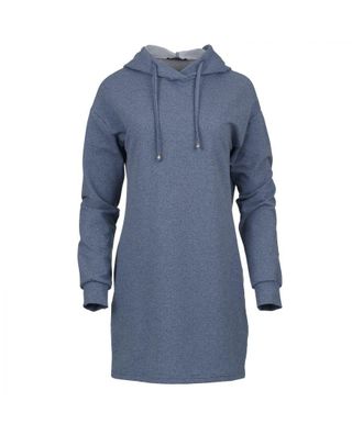 M&oacute;veis Conquista Womens Indigo Melange Hooded Mini Dress - Indigo Blue - Size Medium