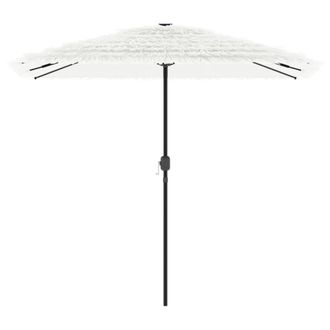 Berkfield Home Durable Garden Parasol with Steel Pole White 248x248x248 cm | Size: 248 x 248 x 248 cm