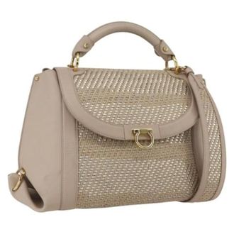 Ferragamo Pre-owned Handbags, female, Beige, Size: ONE SIZE Pre-owned Leather Handbag