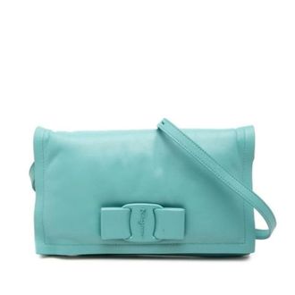 Ferragamo Pre-owned Shoulder Bag - Dames - Pre-owned - Groen - Maat: ONE Size Leer