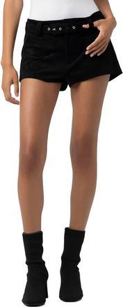 Blank NYC Belted Low Rise Faux Suede Microshorts in Social Scene at Nordstrom, Size 24