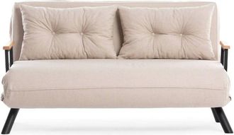 Dmora Divano letto 2 posti Calvin, Sofà trasformabile, Divanetto per ospiti, Poltrona letto contenitore, 133x78 h78 cm, Grigio Cenere - Dmora