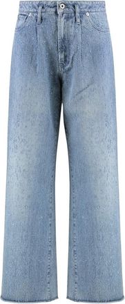 Halfboy Wide Jeans - Dames - Loose Fit Jeans - Blauw - W26 - Katoen - Jeans