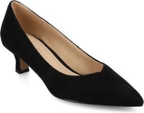 Journee Collection Pammie Pump in Black Suede at Nordstrom Rack, Size 8.5